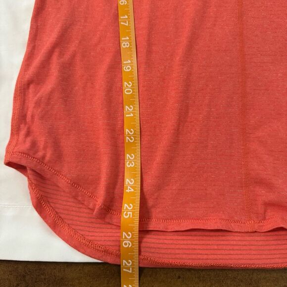 Lululemon Run Away Tee Heather Atomic Red Size 6 Reflective Gym Athleisure - Picture 5 of 7